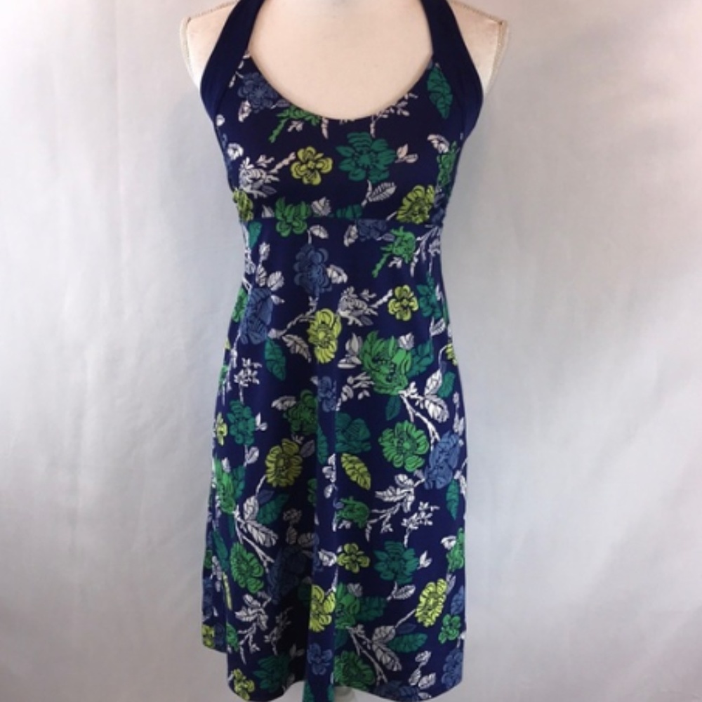 Patagonia Blue Floral Halter Neck Dress
